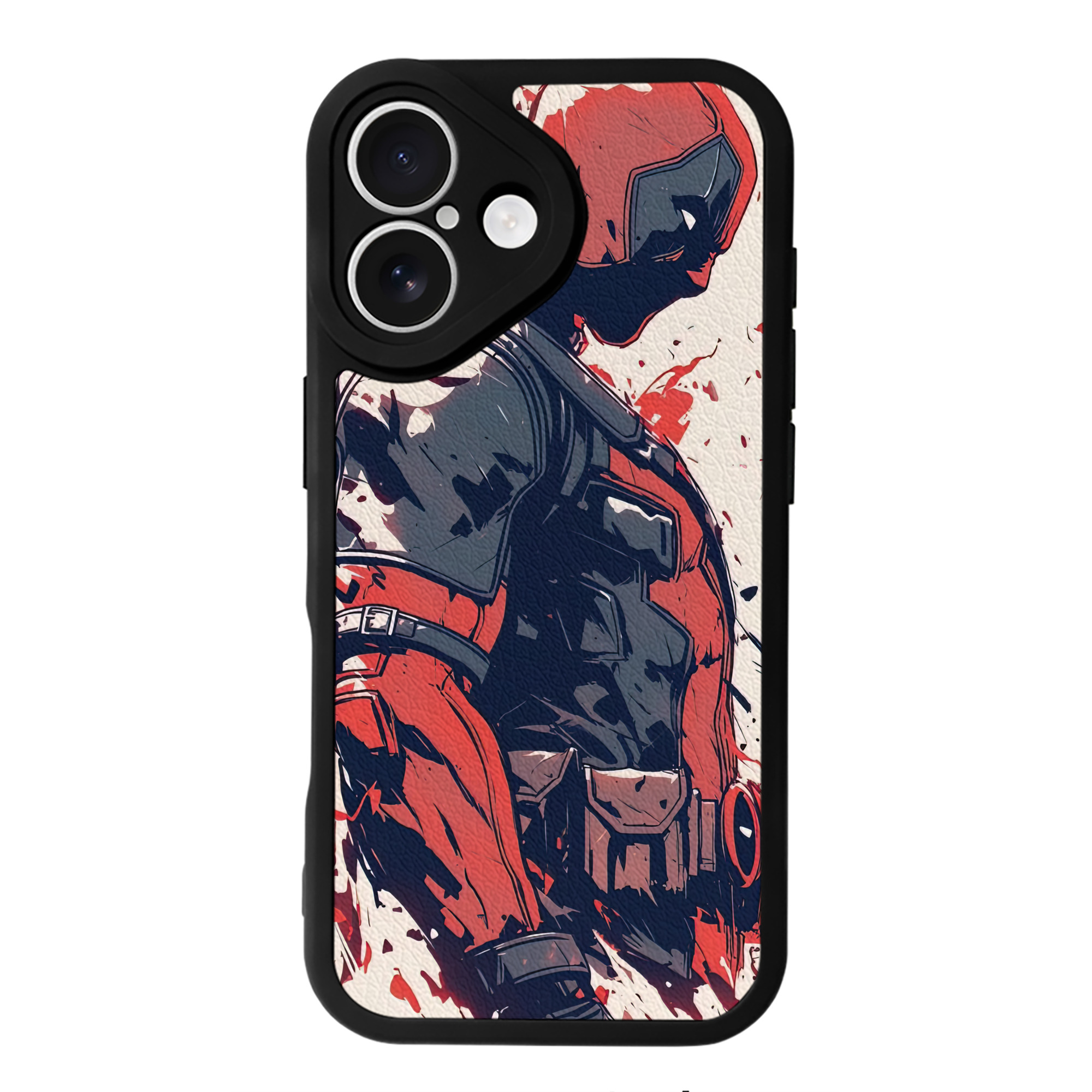 （画像用） Deadpool デッドプール 【iPhone 16シリーズ対応】シリコンスマホケース（レザー調） 材質：シリコン